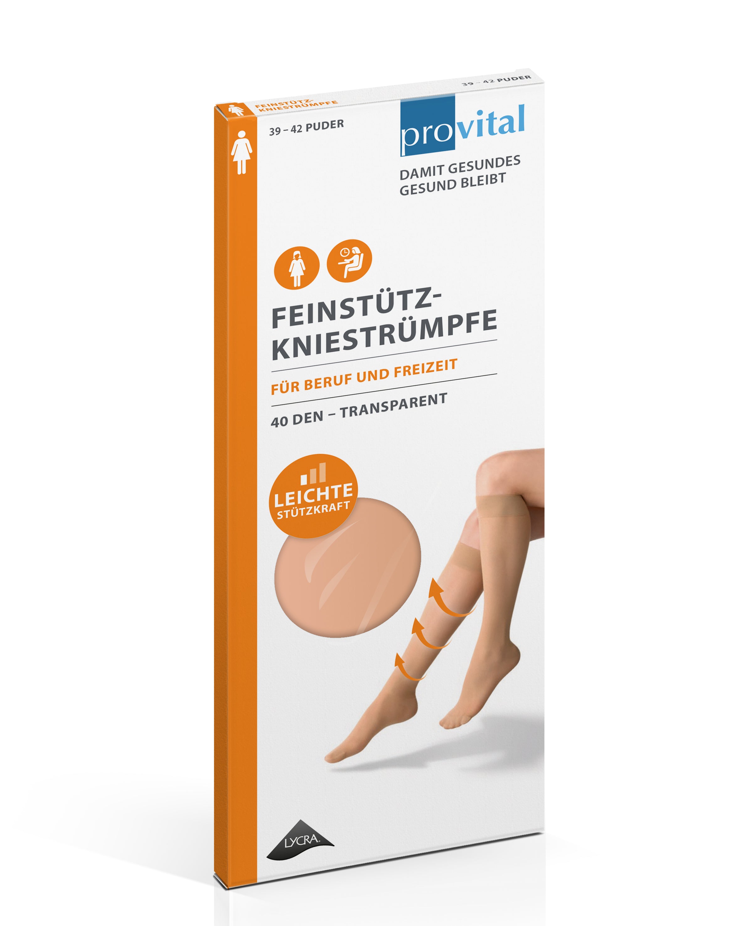 Provital Feinkniestrümpfe Anti Müdigkeit 40den Stütz Komfortbund - Frau Socke