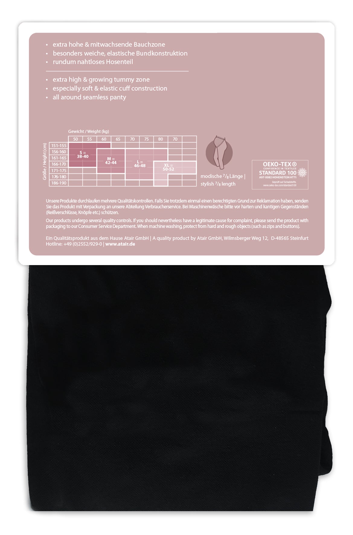 Disee Mama Leggings Seamless Black 41194 - Frau Socke