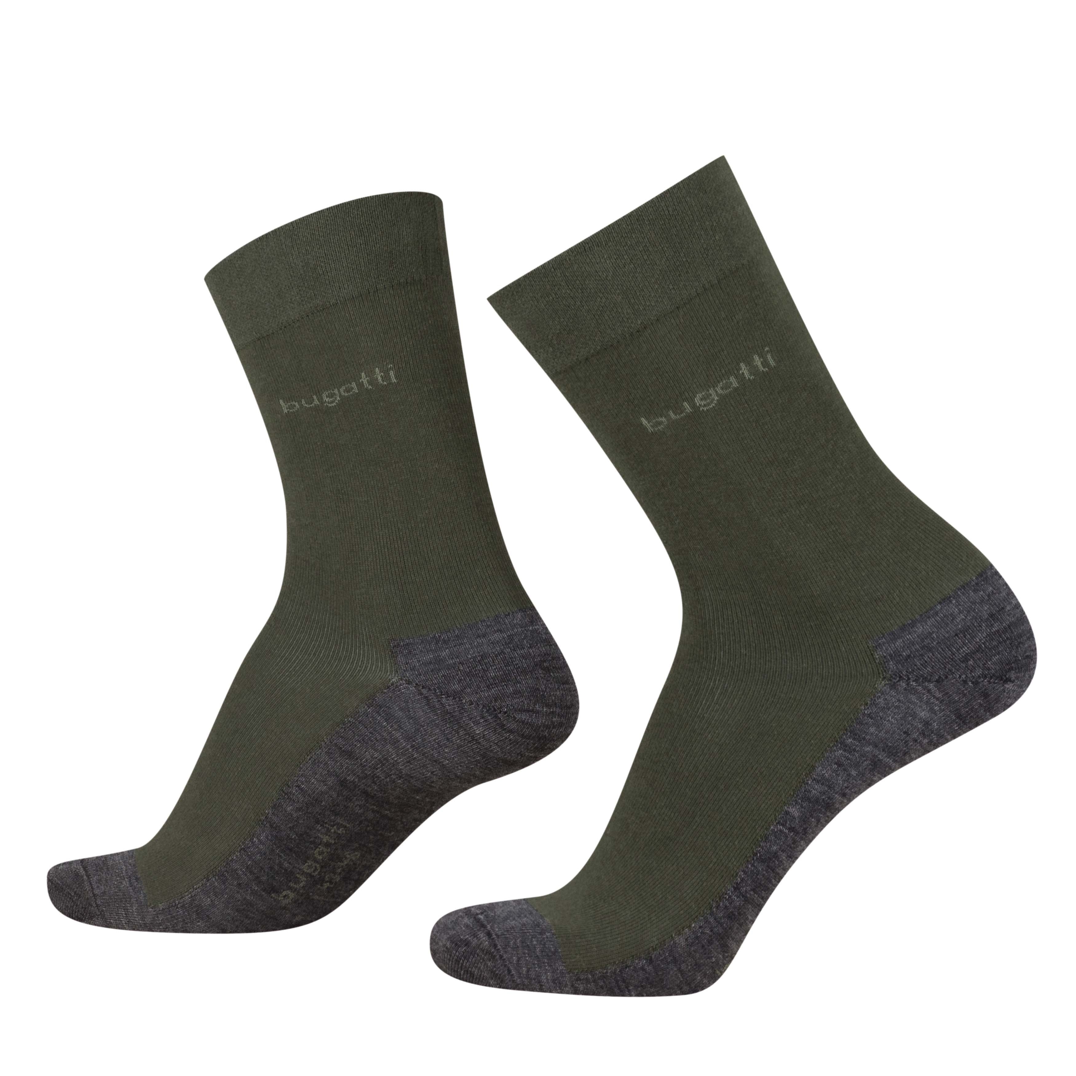 Bugatti Herren Socken Olive 6906 2er Pack - Frau Socke