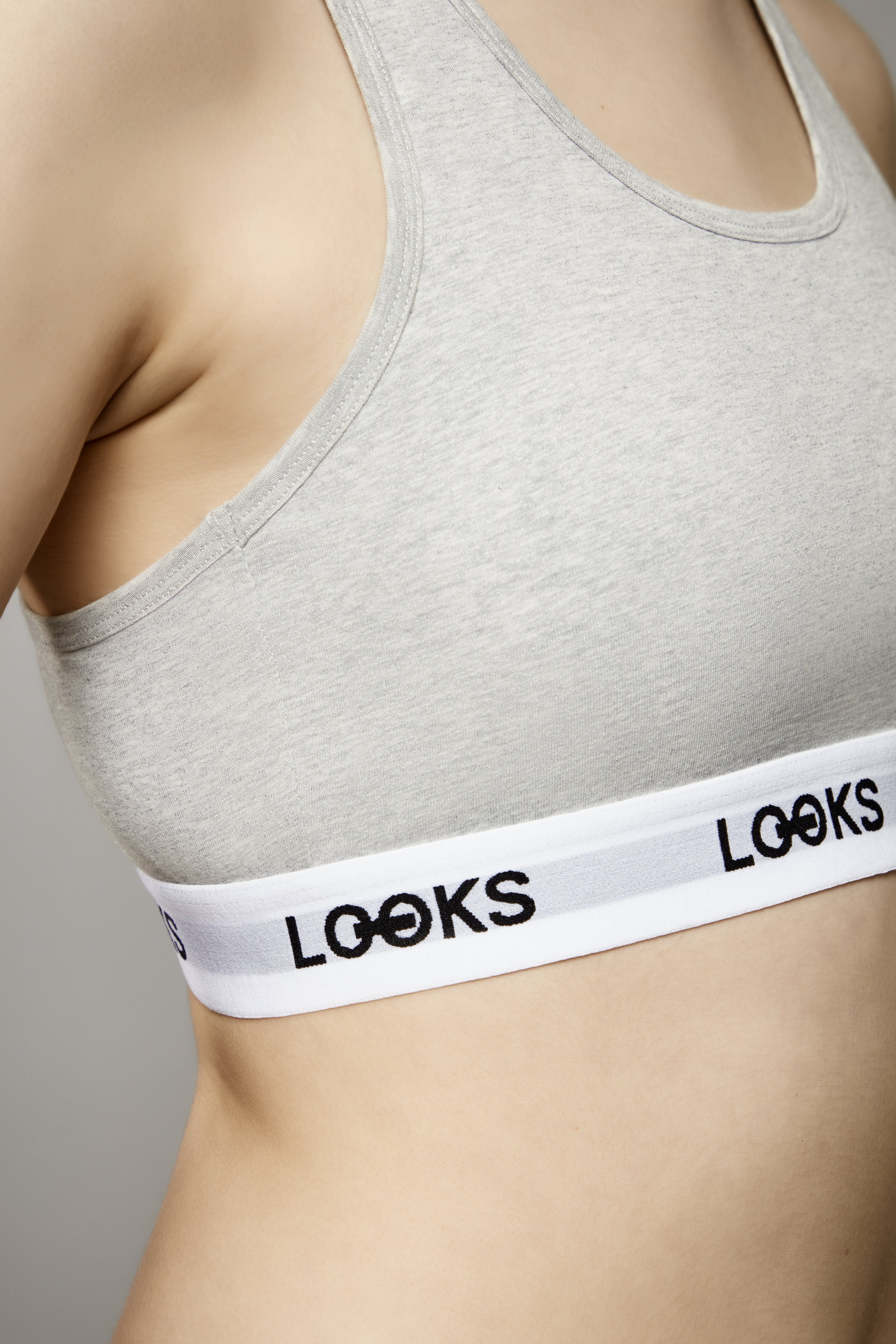 LOOKS Bustier BH Damen Sport grau Doppelpack