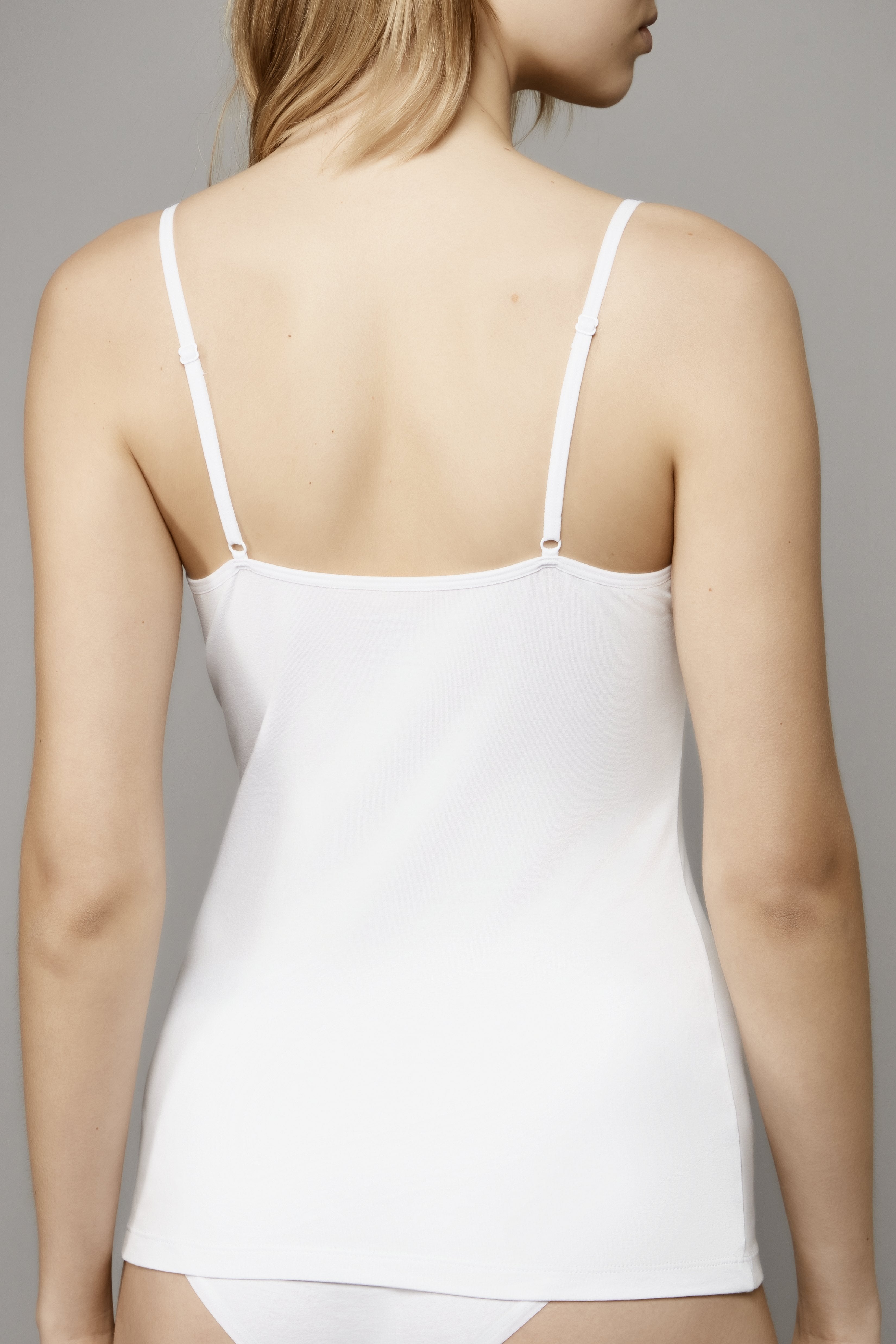 LOOKS Spaghetti Top Damen weiss - Frau Socke