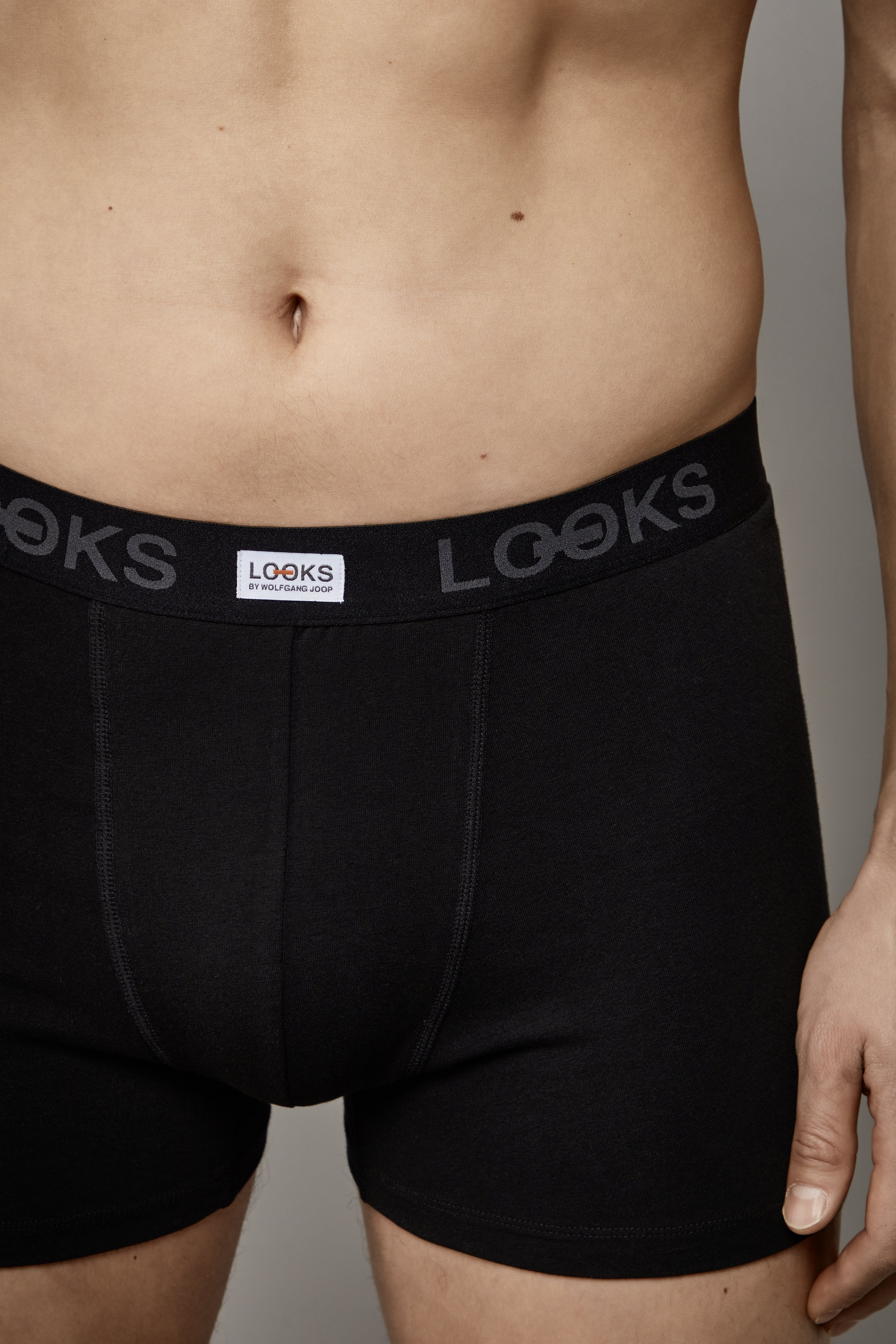 LOOKS Herren Retroboxershorts schwarz - Frau Socke