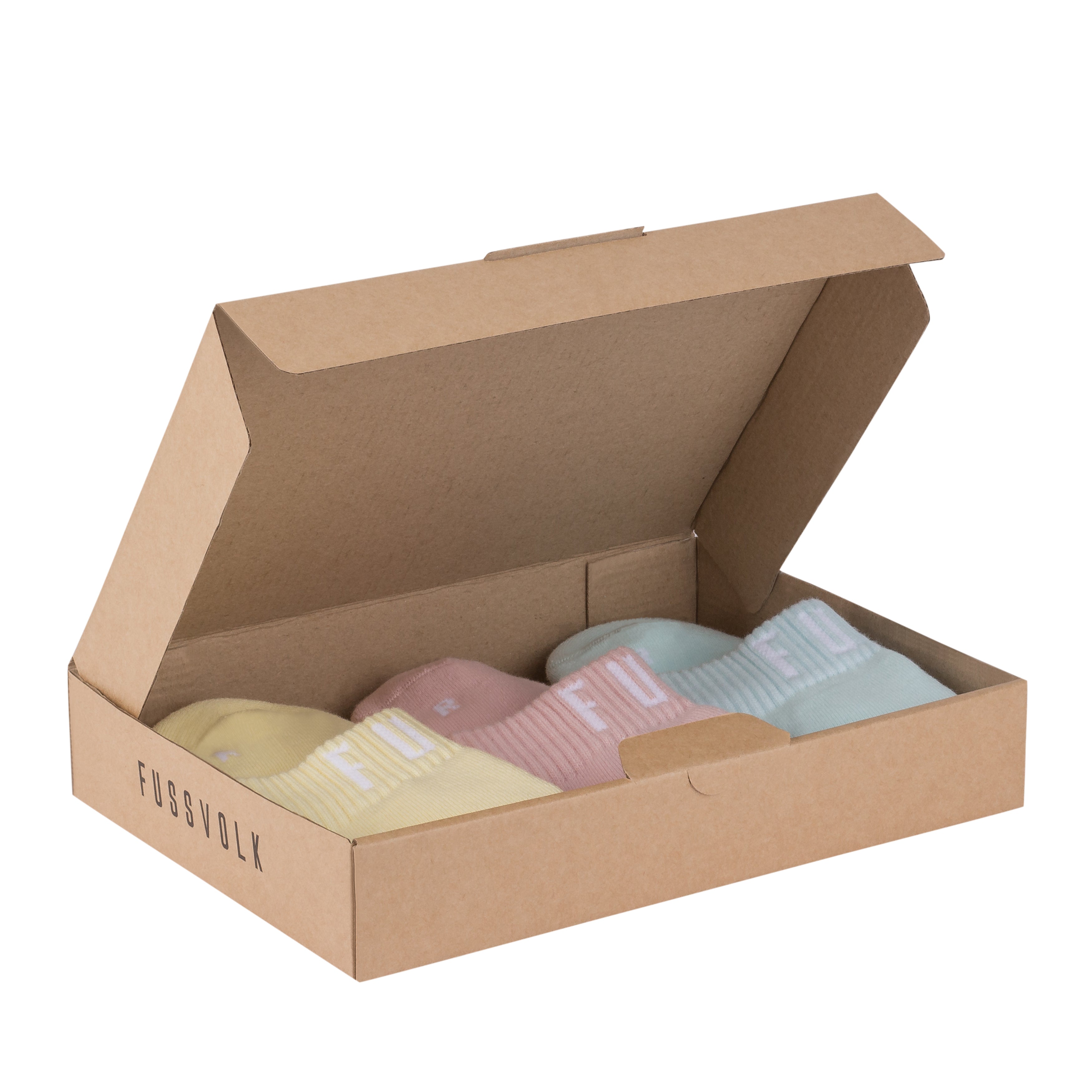 FUSSVOLK Bio-Socken kurzer Schaft farbig - Frau Socke