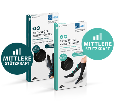 Provital Herren Aktiv Stützkniestrümpfe vitalisierend Komfortbund - Frau Socke