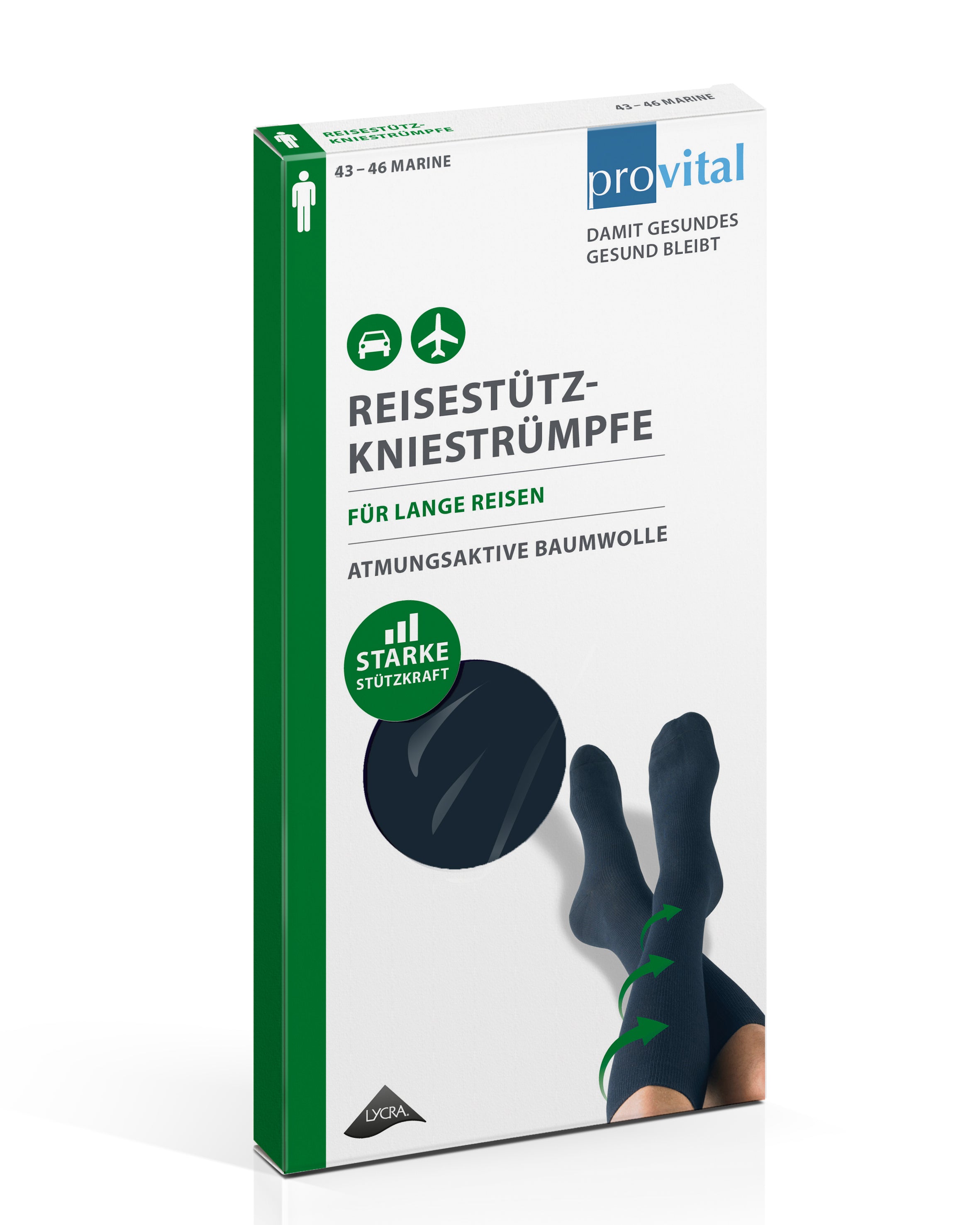 Provital Herren Reisestützkniestrümpfe Anti Trombose Komfortbund