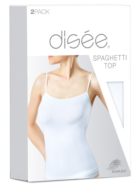 Disee Top Spaghettiträger weiß - Frau Socke