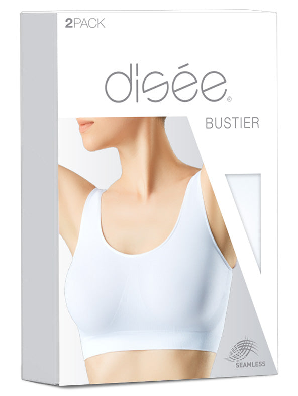 Disee Soft BH Bustier weiß 2er Pack - Frau Socke