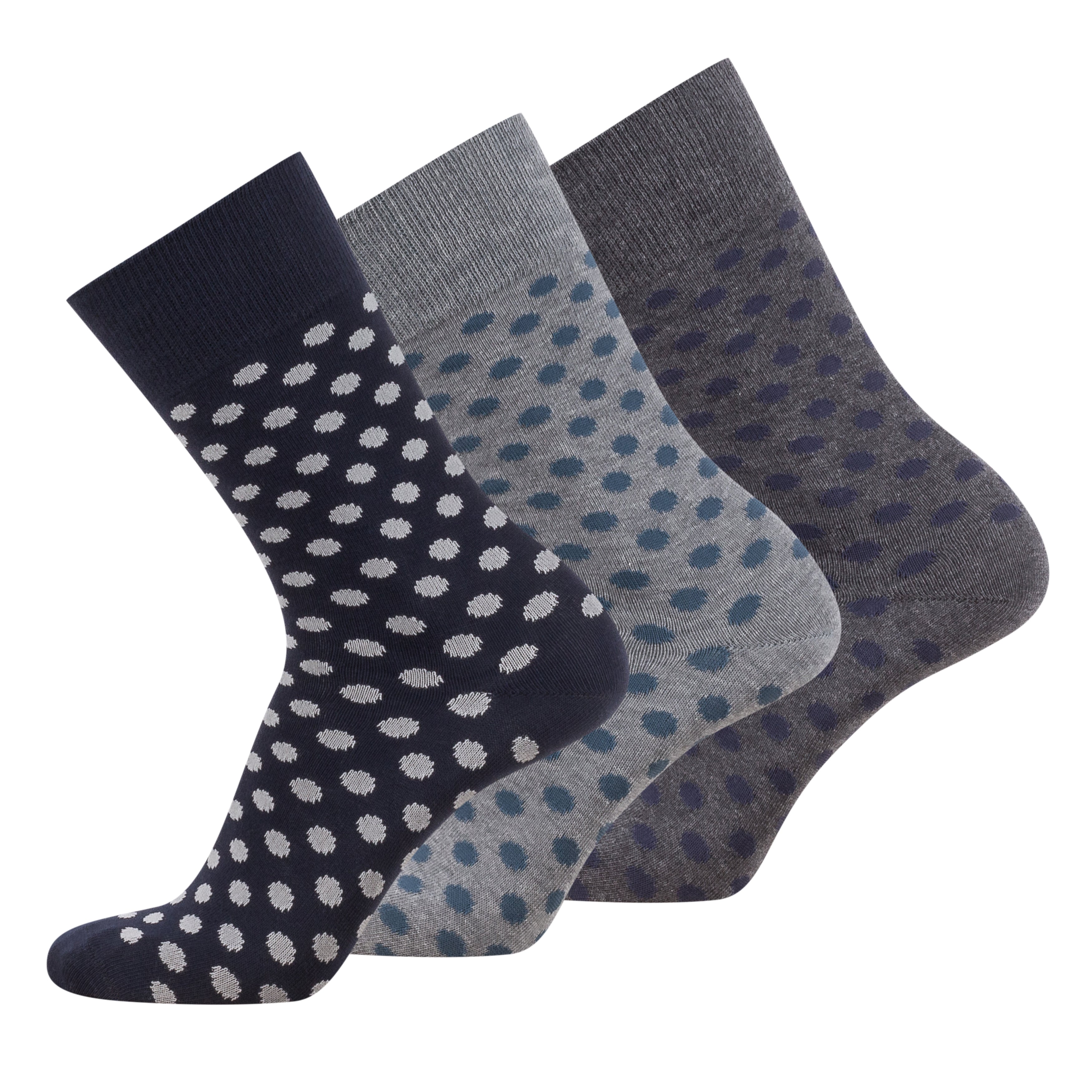 Tom Tailor Herren Socken 3er Box grau gepunktet - Frau Socke