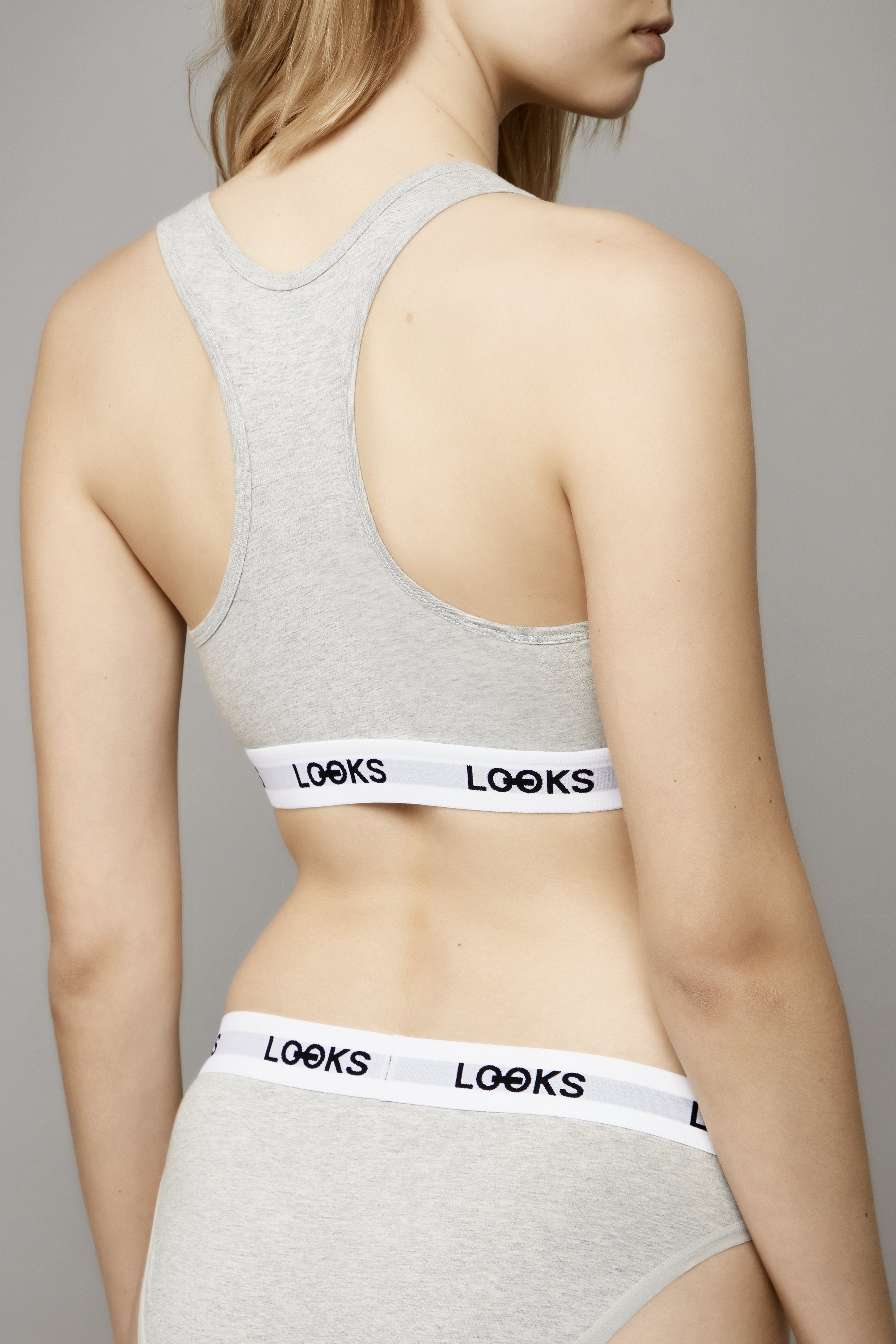 LOOKS Bustier BH Damen Sport grau Doppelpack