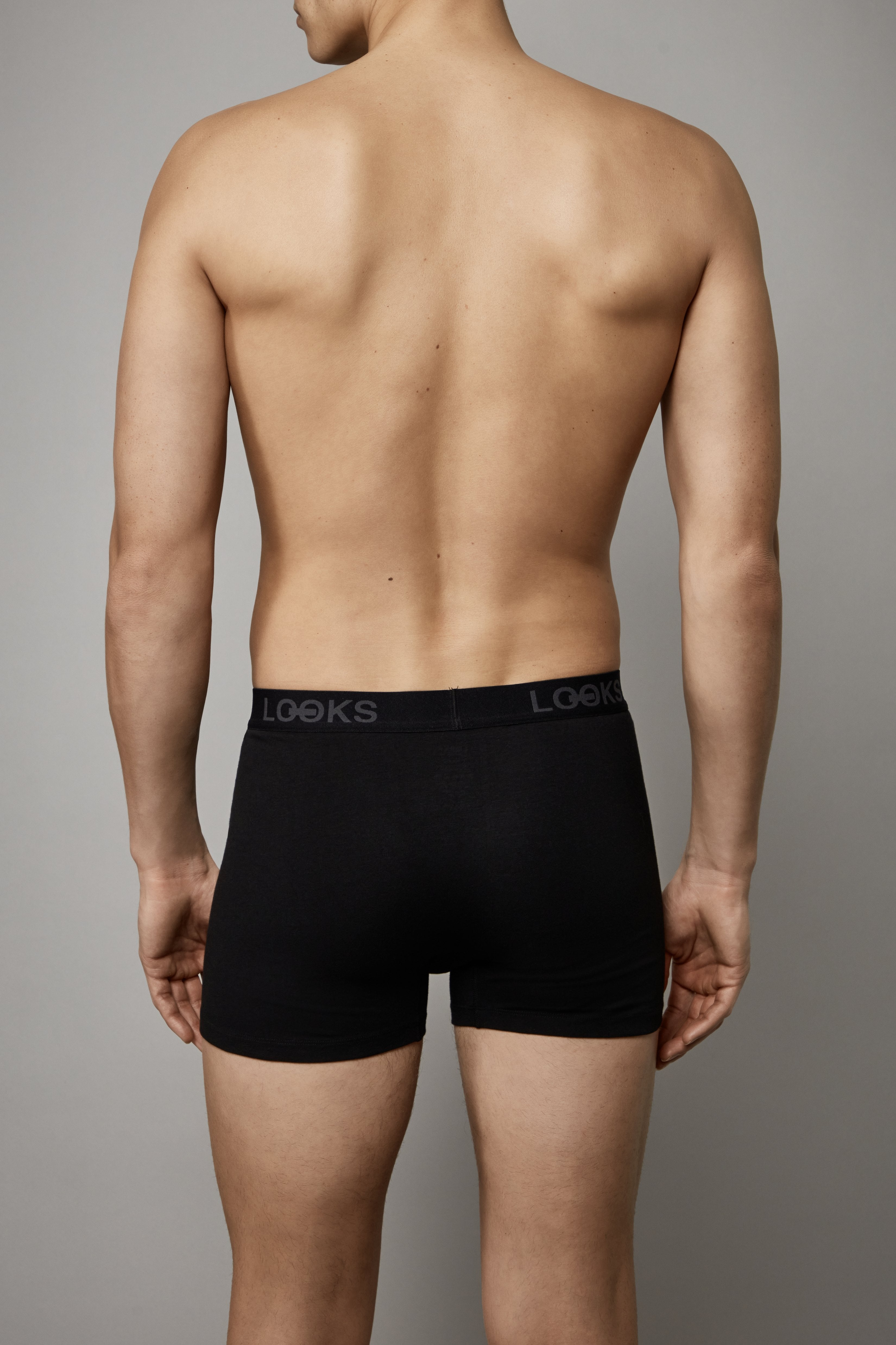 LOOKS Herren Retroboxershorts schwarz