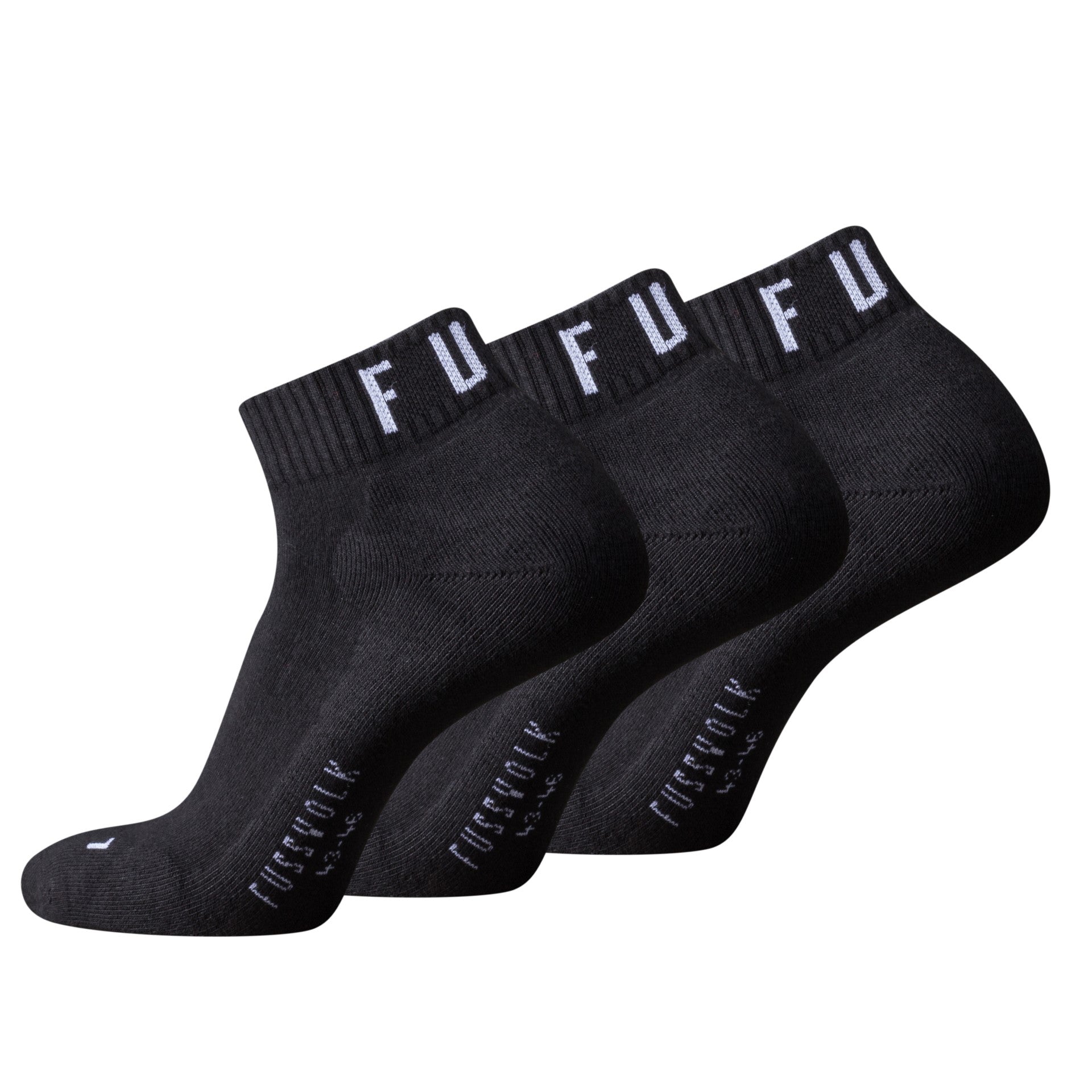 FUSSVOLK Bio-Socken schwarz weiß kurzer Schaft - Frau Socke