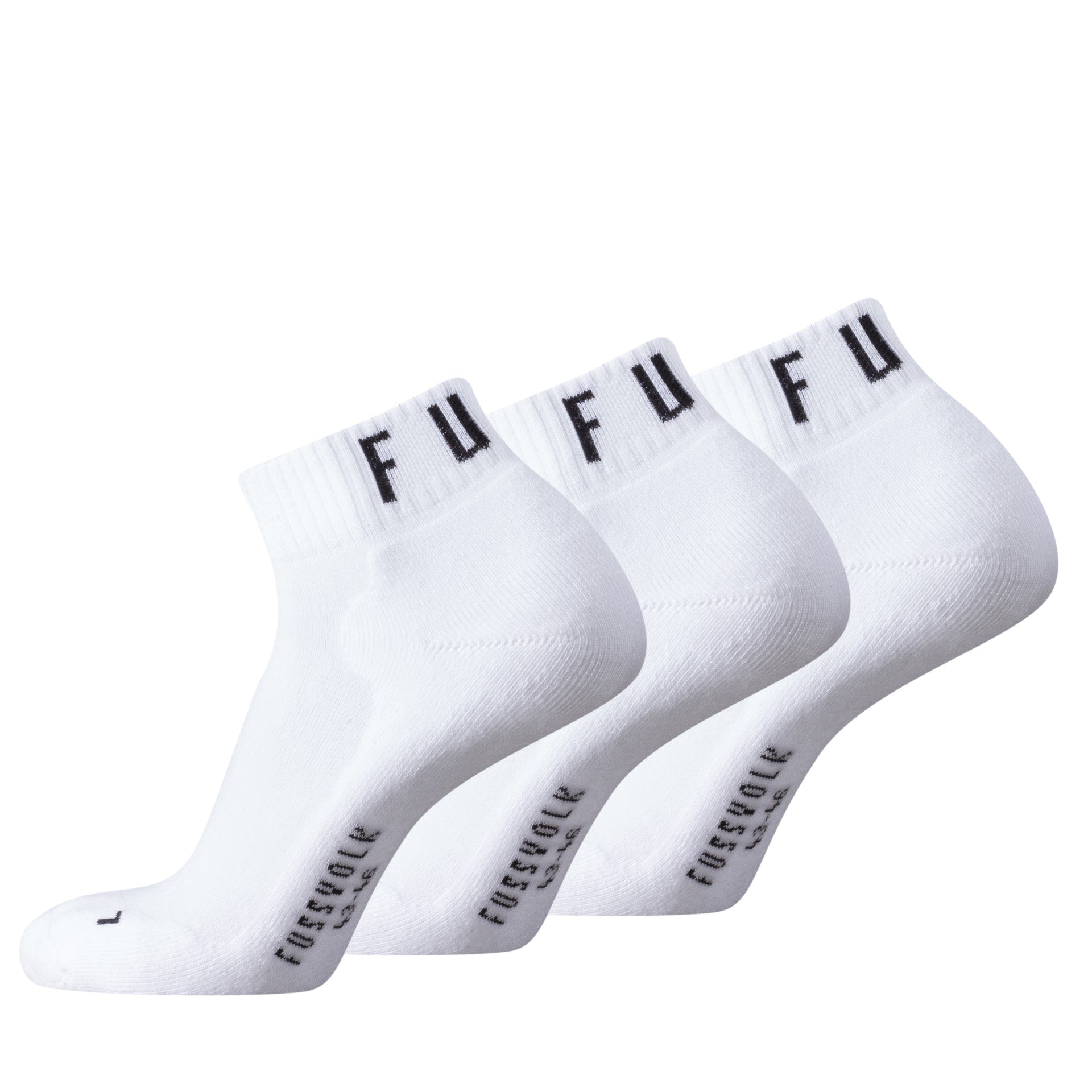 FUSSVOLK Bio-Socken schwarz weiß kurzer Schaft - Frau Socke