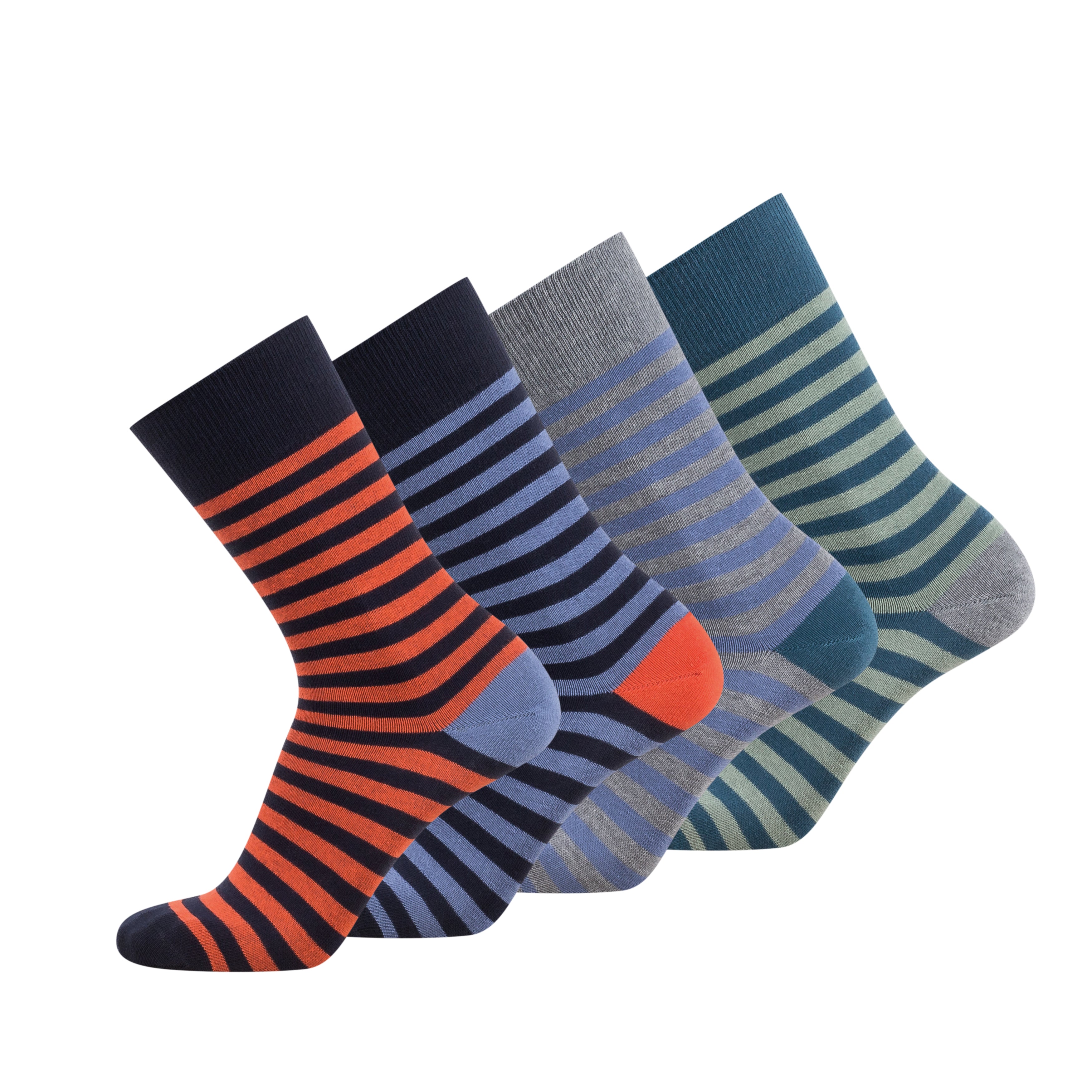 Tom Tailor Herren Socken 4er Box blau gestreift 90221X - Frau Socke