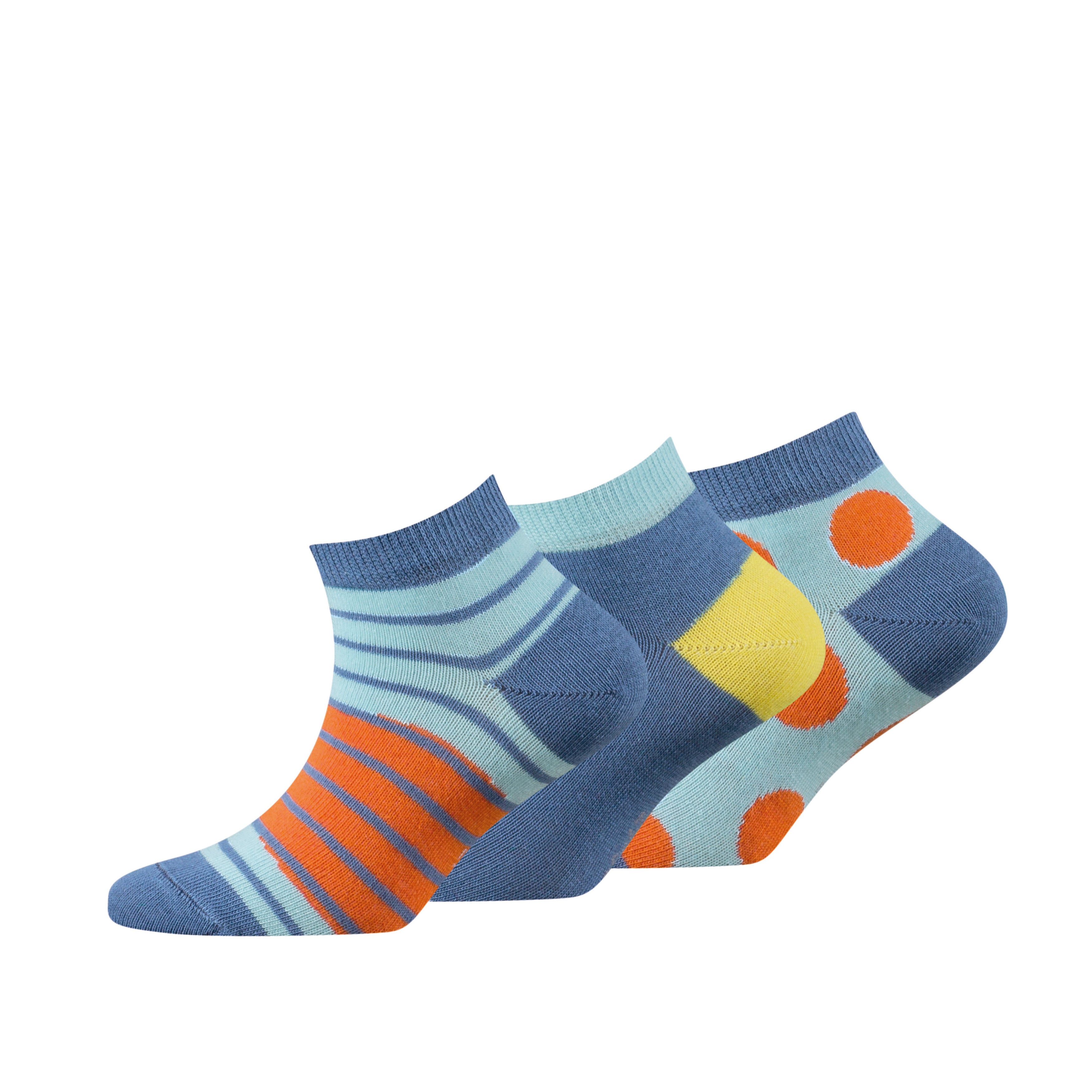 Tom Tailor Kids kurze Sneaker Kindersocken aqua 3er Pack - Frau Socke